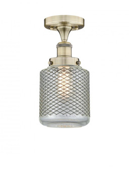 Stanton - 1 Light - 6 inch - Antique Brass - Semi-Flush Mount (3442|616-1F-AB-G262)