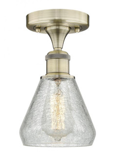 Conesus - 1 Light - 6 inch - Antique Brass - Semi-Flush Mount (3442|616-1F-AB-G275)