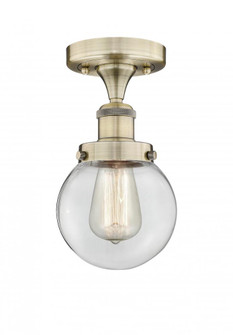 Beacon - 1 Light - 6 inch - Antique Brass - Semi-Flush Mount (3442|616-1F-AB-G202-6)