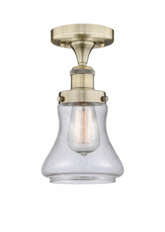 Bellmont - 1 Light - 6 inch - Antique Brass - Semi-Flush Mount (3442|616-1F-AB-G194)