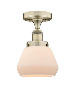 Fulton - 1 Light - 7 inch - Antique Brass - Semi-Flush Mount (3442|616-1F-AB-G171)