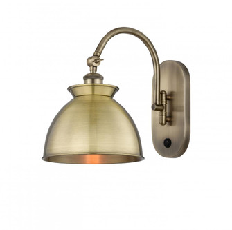 Adirondack - 1 Light - 8 inch - Antique Brass - Adjustable Swing Arm (3442|518-1W-AB-M14-AB)