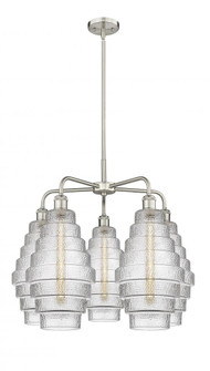 Cascade - 5 Light - 26 inch - Satin Nickel - Chandelier (3442|516-5CR-SN-G672-8)