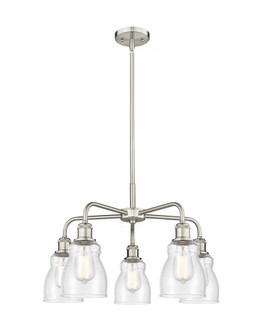 Ellery - 5 Light - 23 inch - Satin Nickel - Chandelier (3442|516-5CR-SN-G394)