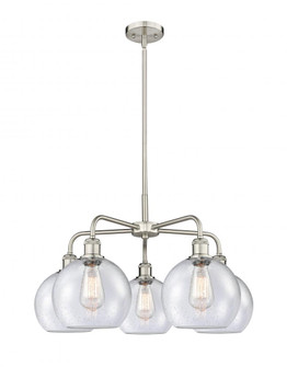 Athens - 5 Light - 26 inch - Satin Nickel - Chandelier (3442|516-5CR-SN-G124-8)