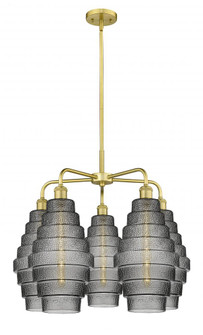 Cascade - 5 Light - 26 inch - Satin Gold - Chandelier (3442|516-5CR-SG-G673-8)