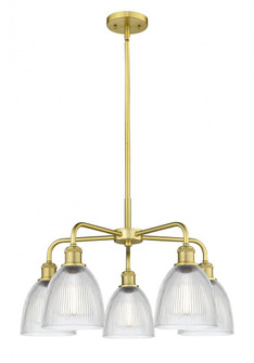 Castile - 5 Light - 24 inch - Satin Gold - Chandelier (3442|516-5CR-SG-G382)