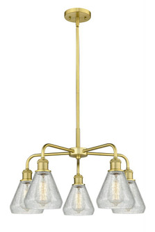 Conesus - 5 Light - 24 inch - Satin Gold - Chandelier (3442|516-5CR-SG-G275)