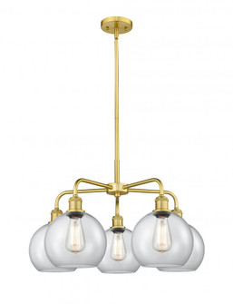 Athens - 5 Light - 26 inch - Satin Gold - Chandelier (3442|516-5CR-SG-G122-8)