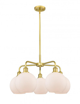 Athens - 5 Light - 26 inch - Satin Gold - Chandelier (3442|516-5CR-SG-G121-8)
