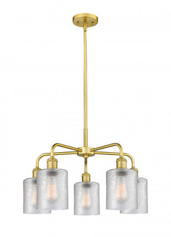 Cobbleskill - 5 Light - 23 inch - Satin Gold - Chandelier (3442|516-5CR-SG-G112)