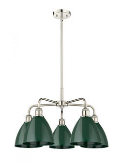 Plymouth - 5 Light - 26 inch - Polished Nickel - Chandelier (3442|516-5CR-PN-MBD-75-GR)