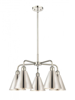 Berkshire - 5 Light - 26 inch - Polished Nickel - Chandelier (3442|516-5CR-PN-MBC-8-PN)