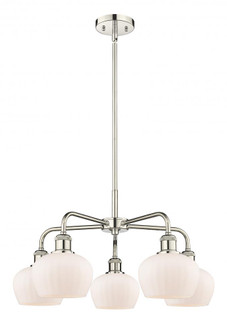 Fenton - 5 Light - 25 inch - Polished Nickel - Chandelier (3442|516-5CR-PN-G91)