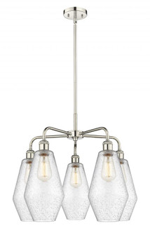 Cindyrella - 5 Light - 25 inch - Polished Nickel - Chandelier (3442|516-5CR-PN-G654-7)