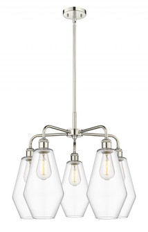 Cindyrella - 5 Light - 25 inch - Polished Nickel - Chandelier (3442|516-5CR-PN-G652-7)