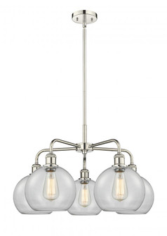 Athens - 5 Light - 26 inch - Polished Nickel - Chandelier (3442|516-5CR-PN-G122-8)