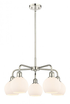 Athens - 5 Light - 24 inch - Polished Nickel - Chandelier (3442|516-5CR-PN-G121-6)