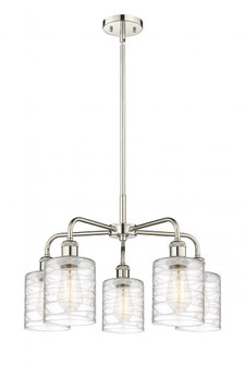 Cobbleskill - 5 Light - 23 inch - Polished Nickel - Chandelier (3442|516-5CR-PN-G1113)