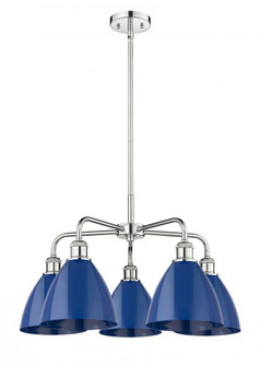 Plymouth - 5 Light - 26 inch - Polished Chrome - Chandelier (3442|516-5CR-PC-MBD-75-BL)