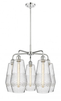 Windham - 5 Light - 25 inch - Polished Chrome - Chandelier (3442|516-5CR-PC-G684-7)