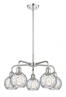 Athens Water Glass - 5 Light - 24 inch - Polished Chrome - Chandelier (3442|516-5CR-PC-G1215-6)