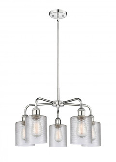 Cobbleskill - 5 Light - 23 inch - Polished Chrome - Chandelier (3442|516-5CR-PC-G112)