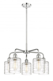 Cobbleskill - 5 Light - 23 inch - Polished Chrome - Chandelier (3442|516-5CR-PC-G1113)