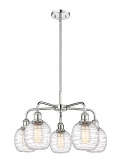 Belfast - 5 Light - 24 inch - Polished Chrome - Chandelier (3442|516-5CR-PC-G1013)