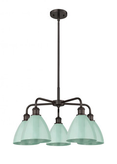 Plymouth - 5 Light - 26 inch - Oil Rubbed Bronze - Chandelier (3442|516-5CR-OB-MBD-75-SF)