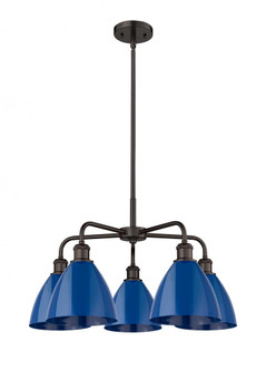 Plymouth - 5 Light - 26 inch - Oil Rubbed Bronze - Chandelier (3442|516-5CR-OB-MBD-75-BL)