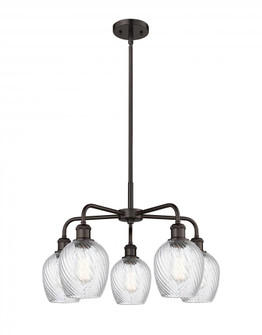 Salina - 5 Light - 24 inch - Oil Rubbed Bronze - Chandelier (3442|516-5CR-OB-G292)
