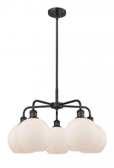 Athens - 5 Light - 26 inch - Oil Rubbed Bronze - Chandelier (3442|516-5CR-OB-G121-8)
