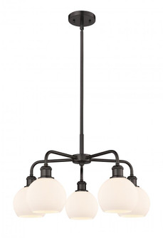 Athens - 5 Light - 24 inch - Oil Rubbed Bronze - Chandelier (3442|516-5CR-OB-G121-6)