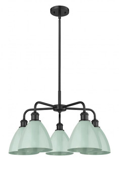 Plymouth - 5 Light - 26 inch - Matte Black - Chandelier (3442|516-5CR-BK-MBD-75-SF)