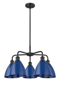 Plymouth - 5 Light - 26 inch - Matte Black - Chandelier (3442|516-5CR-BK-MBD-75-BL)