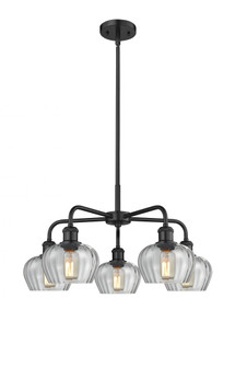 Fenton - 5 Light - 25 inch - Matte Black - Chandelier (3442|516-5CR-BK-G92)