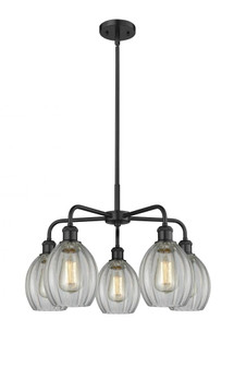 Eaton - 5 Light - 24 inch - Matte Black - Chandelier (3442|516-5CR-BK-G82)
