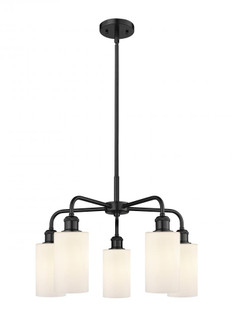 Clymer - 5 Light - 22 inch - Matte Black - Chandelier (3442|516-5CR-BK-G801)