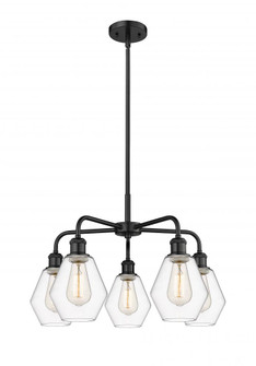 Cindyrella - 5 Light - 24 inch - Matte Black - Chandelier (3442|516-5CR-BK-G652-6)