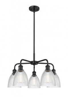 Castile - 5 Light - 24 inch - Matte Black - Chandelier (3442|516-5CR-BK-G382)