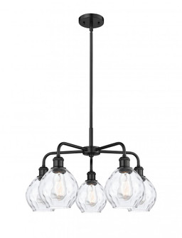 Waverly - 5 Light - 24 inch - Matte Black - Chandelier (3442|516-5CR-BK-G362)