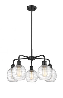 Belfast - 5 Light - 24 inch - Matte Black - Chandelier (3442|516-5CR-BK-G1013)