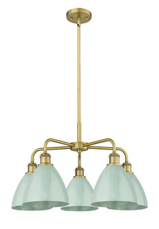 Plymouth - 5 Light - 26 inch - Brushed Brass - Chandelier (3442|516-5CR-BB-MBD-75-SF)