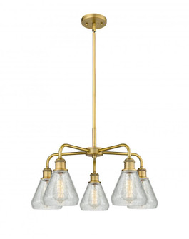 Conesus - 5 Light - 24 inch - Brushed Brass - Chandelier (3442|516-5CR-BB-G275)