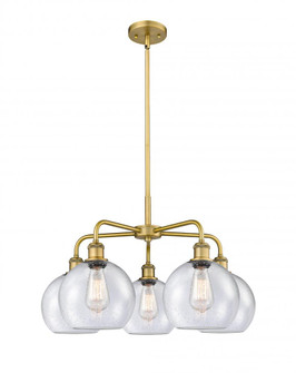 Athens - 5 Light - 26 inch - Brushed Brass - Chandelier (3442|516-5CR-BB-G124-8)