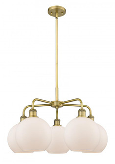 Athens - 5 Light - 26 inch - Brushed Brass - Chandelier (3442|516-5CR-BB-G121-8)