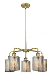 Cobbleskill - 5 Light - 23 inch - Brushed Brass - Chandelier (3442|516-5CR-BB-G116)