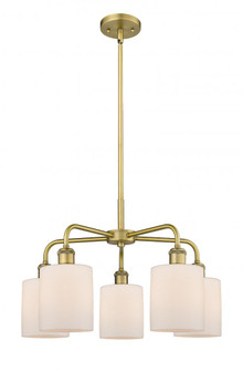 Cobbleskill - 5 Light - 23 inch - Brushed Brass - Chandelier (3442|516-5CR-BB-G111)