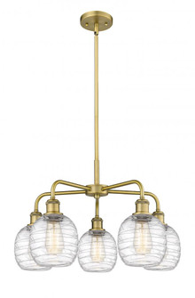 Belfast - 5 Light - 24 inch - Brushed Brass - Chandelier (3442|516-5CR-BB-G1013)
